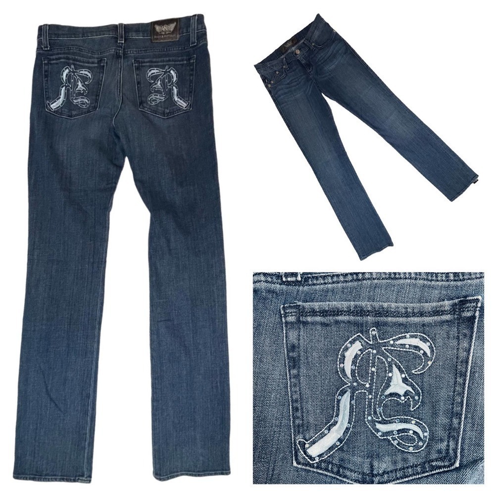 Rock & Republic Stella Straight Leg Medium Wash Jeans Women’s Size 28
